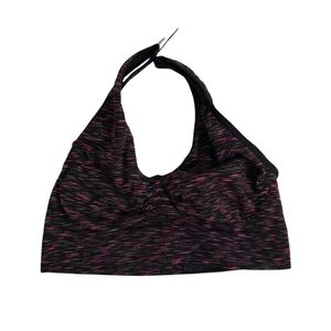 New‎ Black Pink Marled Racerback Sports Bra Size small